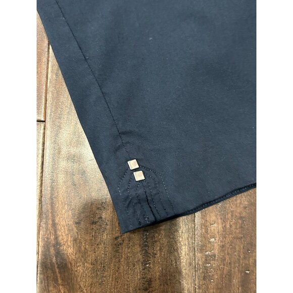 Coral Bay Womens Navy Blue Bermuda Shorts Sz 10 Slim Fit Stretch Side Pockets - Picture 5 of 12